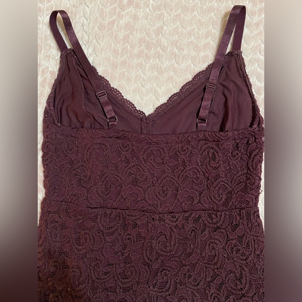 Torrid Midi Lace High-Low dress Burgundy Women’s Plus Size 0 ( Regular 12) - Picture 3 of 13